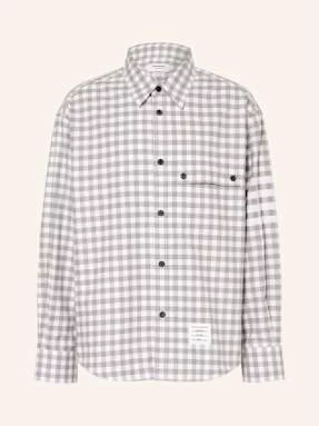 Thom Browne. Košile Regular Fit šedá bílá