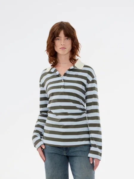 Modström Tricou albastru deschis / oliv alb