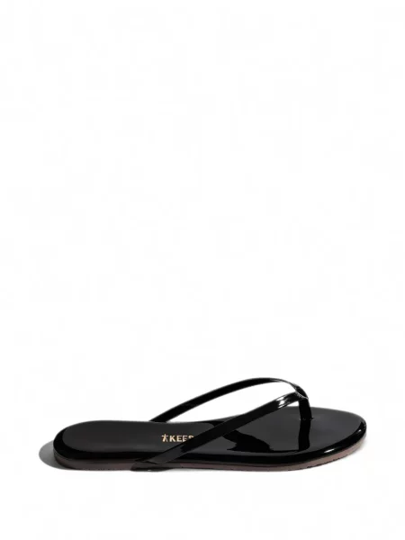 Sandale Tkees din piele de lac negru