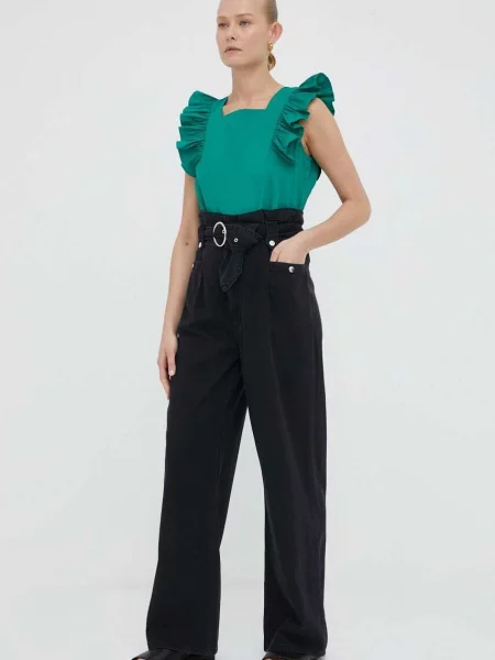Džíny Feira high waist černé