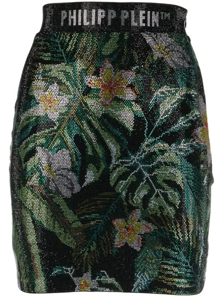 Fusta mini Philipp Plein de cristal negru