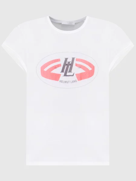 Топ з сітки з принтом Helmut Lang білий