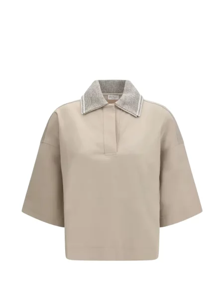 Gulerat tricou polo Brunello Cucinelli