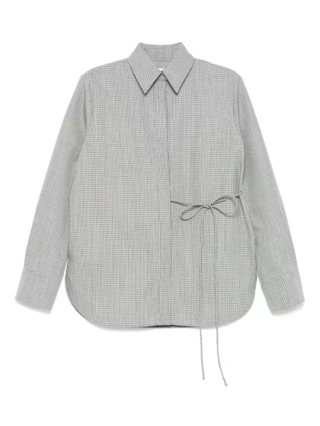 Cămașă Jil Sander în carouri gri