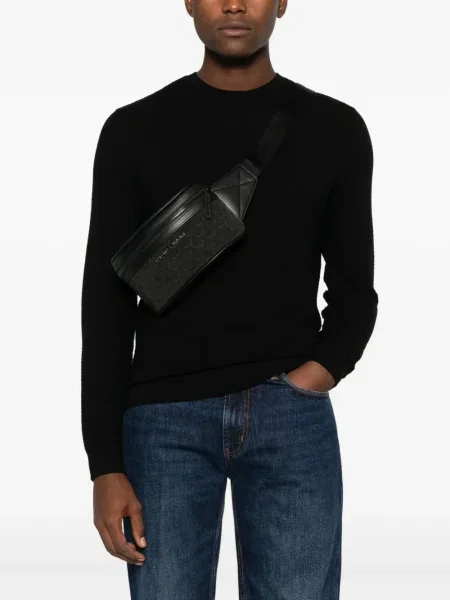 Curea Emporio Armani cu autograf negru