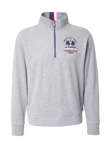 La Martina Mikina námornícka modrá / svetlosivá červená