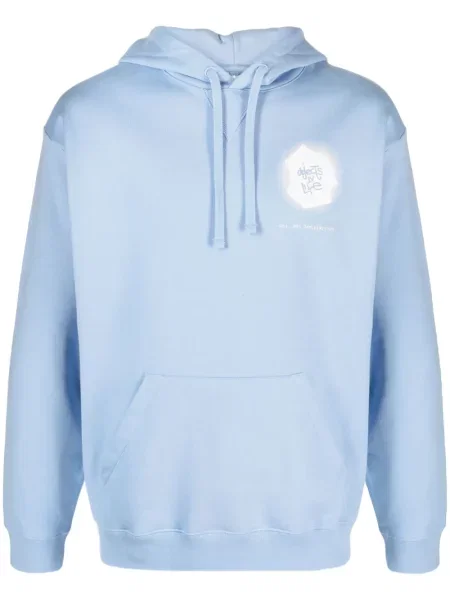 Bluza z kapturem Objects Iv Life z nadrukiem niebieska
