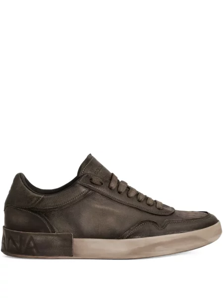 Sneakerși Dolce & Gabbana Portofino din piele maro