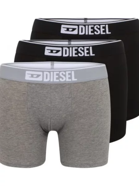 DIESEL Boxerky Sebastian šedý melír / černá bílá