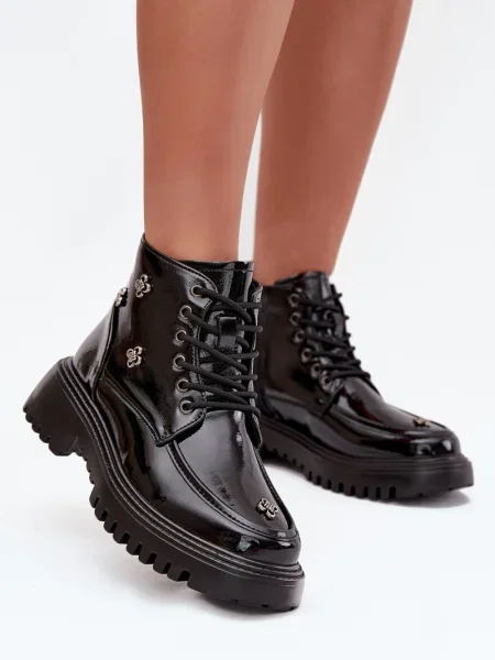 Botine Artiker din piele negru