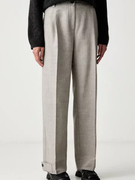 Marc O'Polo pantaloni de costum pentru femei cu lână bej