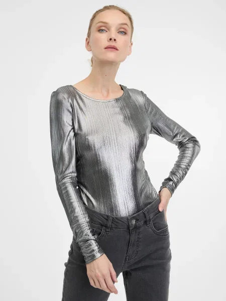 Tricou Orsay lung argintiu