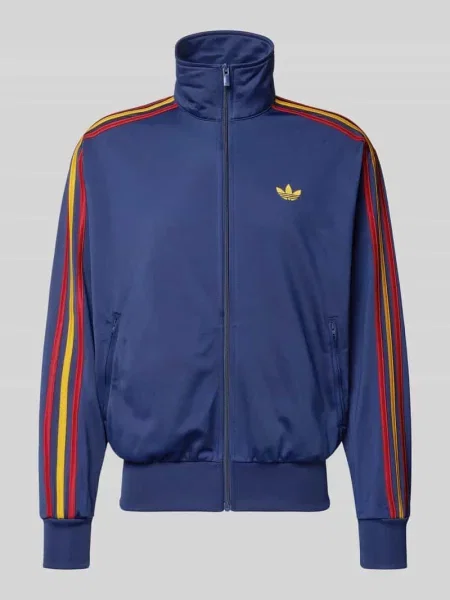 Bluza dresowa w kroju regular fit z haftowanym logo modelu FIREBIRD TT' Adidas Originals niebieska