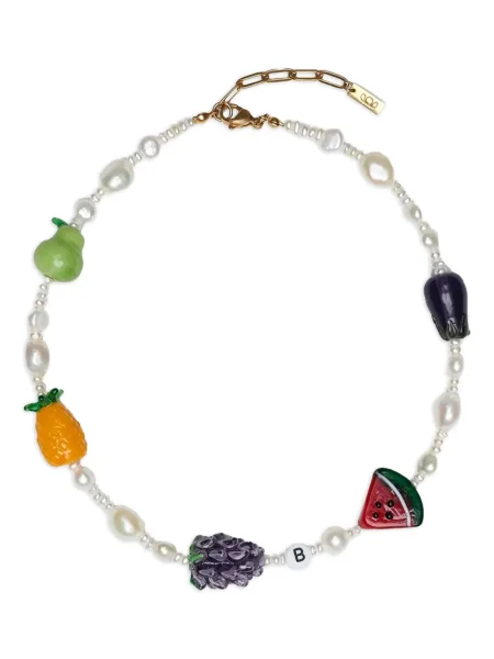 Colier Labelled Jewellery cu perle argintiu