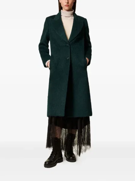 Palton Twinset de lână verde