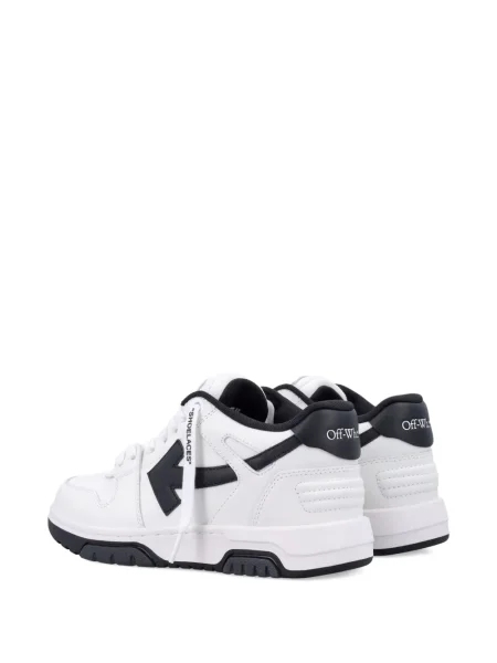 Кожени маратонки Off-white с връзки бяло