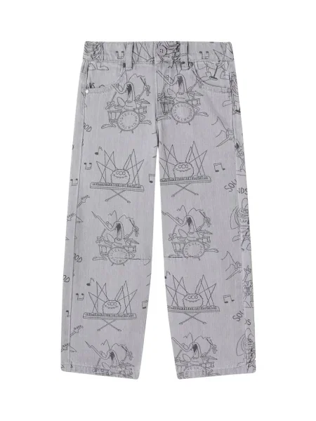 Gyerek széles szárú farmer Stella Mccartney szürke