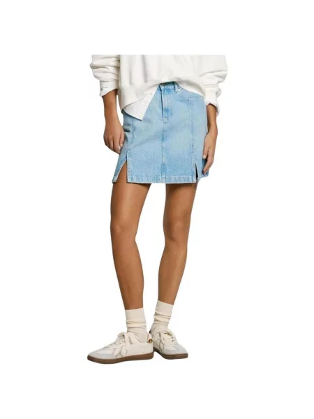 Fustă din denim Pepe Jeans albastru
