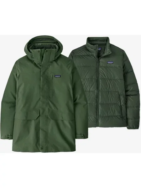 Kurtka z kapturem Patagonia Tres Parka głęboki XS zielony