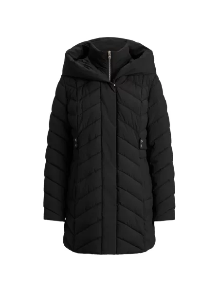 Palton Lauren Ralph Lauren cu glugă negru