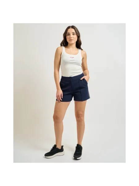 Szorty GUESS Sarah Pique Shorts Daring Ocean L niebieskie