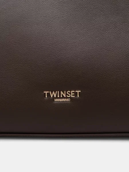 Кожаная сумка шоппер Twinset