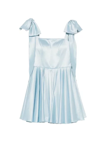Rochie mini Leen Mougrhabi cu funde evazată albastru