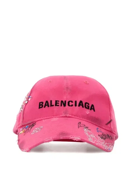Șapcă Balenciaga din canvas roz