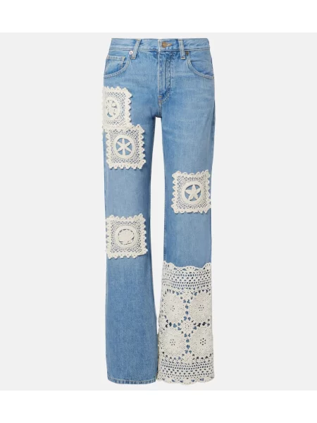 Blugi drepți Alanui albastru