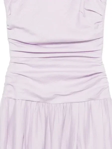 Rochie Tela cu volane cu legături violet