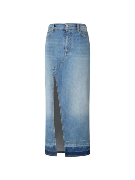 Maksi spódnica jeansowa Pinko niebieska