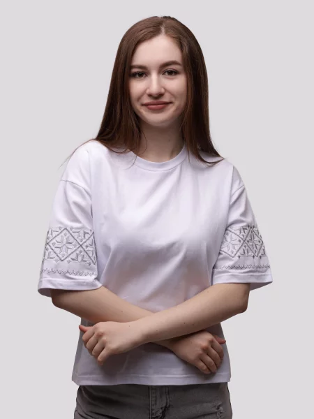 Футболка STREAM віскоза/поліестер білий