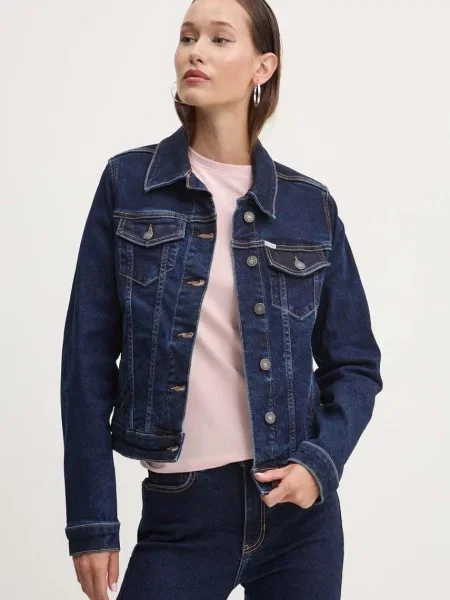 Geacă de blugi Guess Jeans albastru
