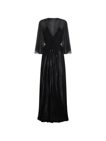 Maxi rochie maxi Alberta Ferretti cu decolteu în V de costum negru