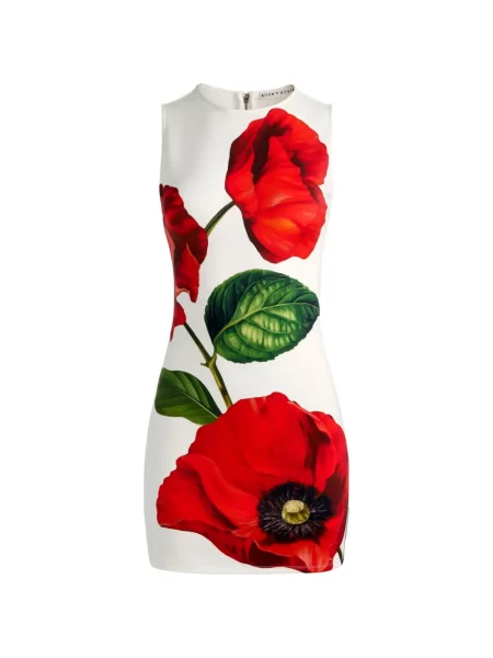 Rochie Alice + Olivia cu model floral cu imagine alb