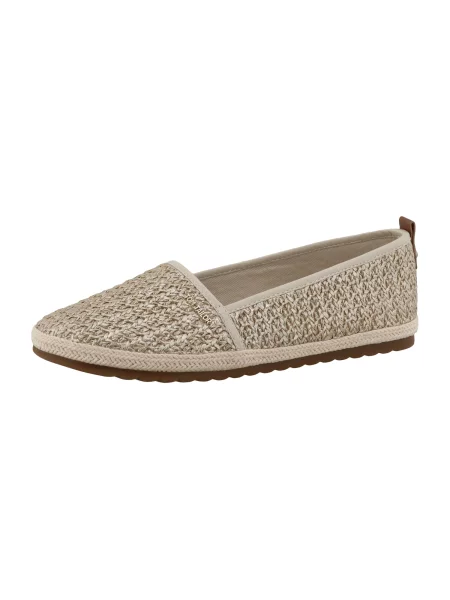 TOM TAILOR Espadrile crem / maro auriu