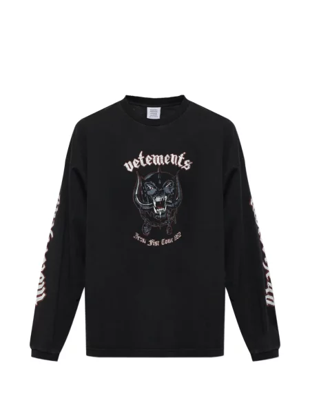Lung tricou Vetements cu imagine negru