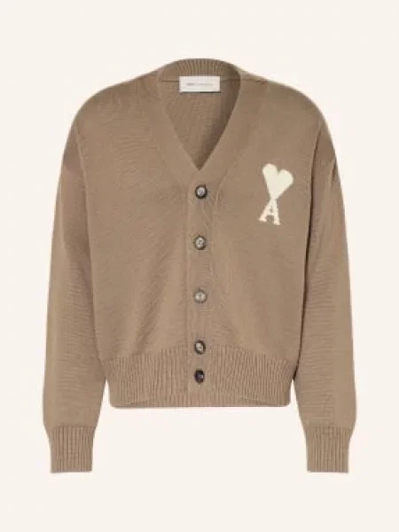 Ami Paris Kardigan beige beżowy