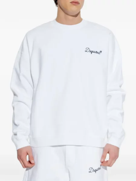 Hanorac crewneck Dsquared2 alb