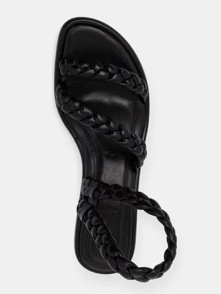 Кожаные босоножки Souliers Martinez на низком каблуке