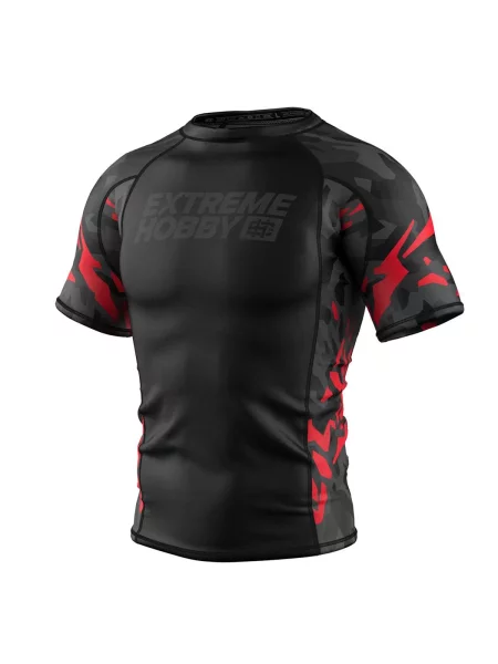 Koszulka Rashguard MMA na Siłownię EXTREME HOBBY BLACK PANTHER czarna