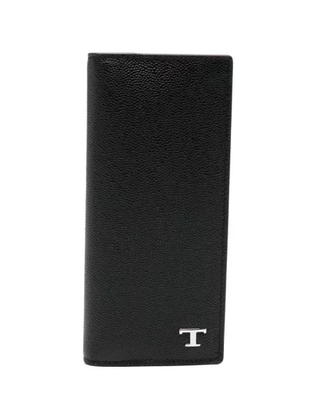 Portofel Tod's din piele cu autograf negru
