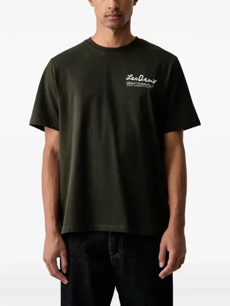 Tricou Les Deux cu imagine verde