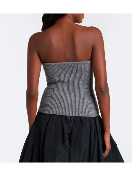 Top Jil Sander de lână gri