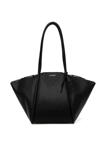 Geantă Karl Lagerfeld cu imprimeu geometric negru