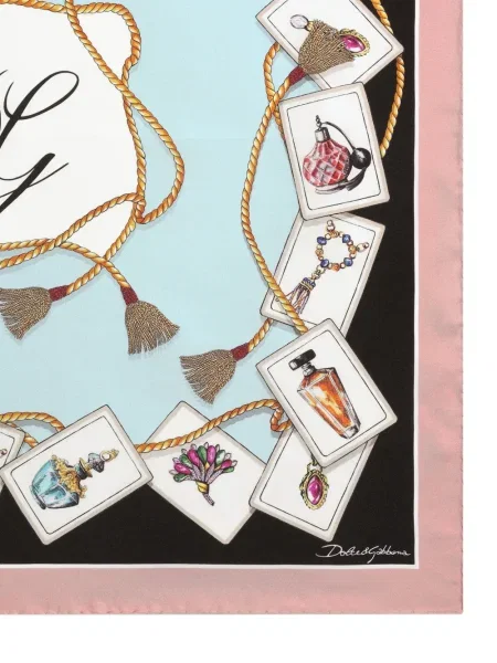 Fular Dolce & Gabbana cu imagine albastru