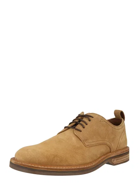 Derby Clarks s čipko z vezalkami rjava