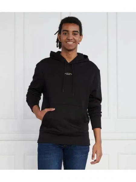 CALVIN KLEIN JEANS Hanorac CANVAS CURVE GRAPHIC negru