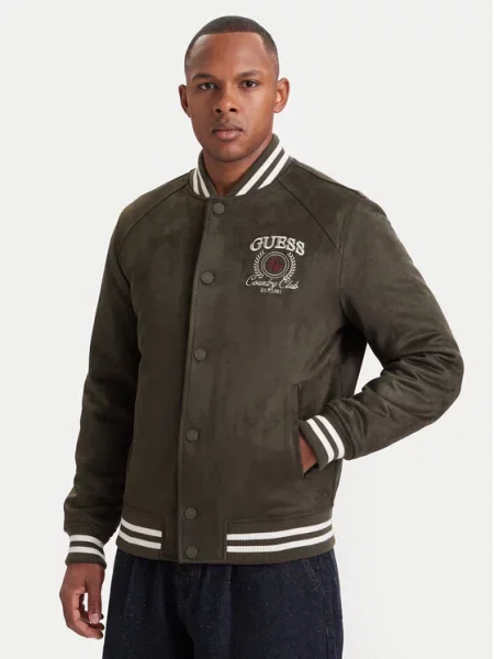 Guess Geacă bomber închis verde