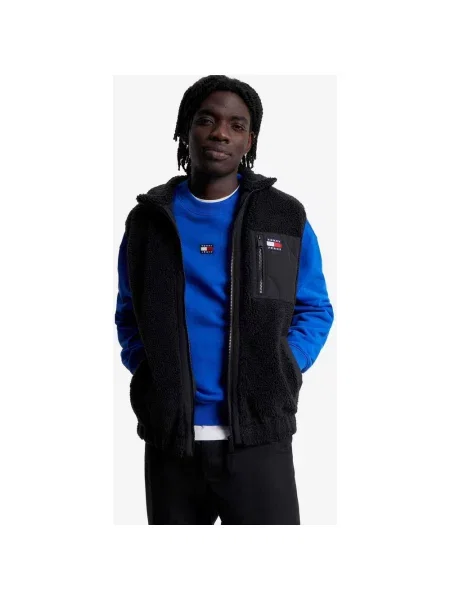 Kamizelka Tommy Jeans Sherpa Media XL czarna
